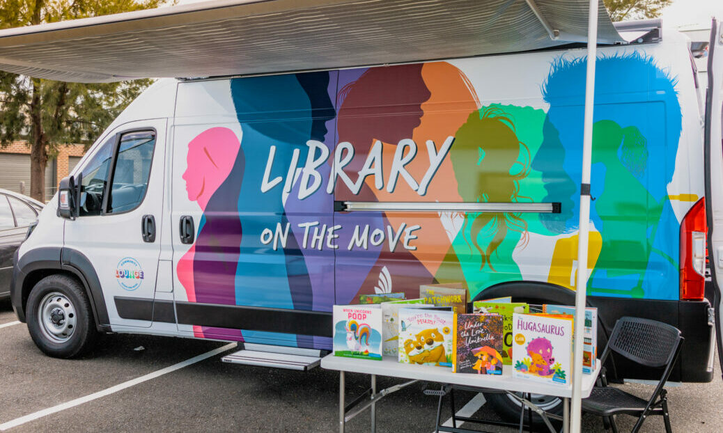 Moonee Valley Libraries' Library on the Move van