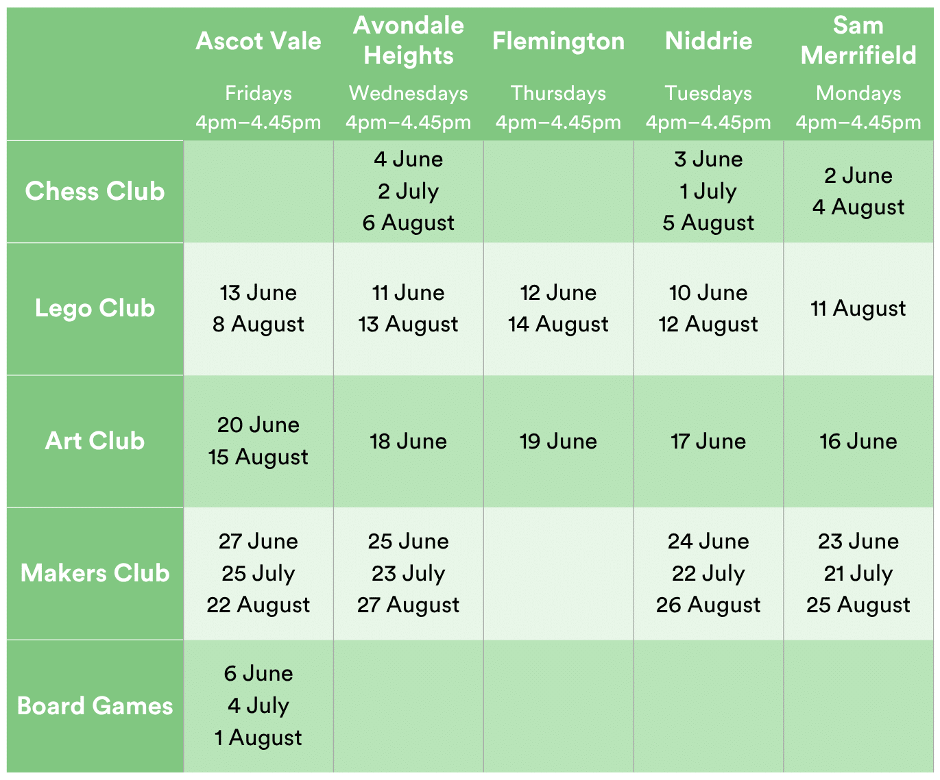 After School Clubs Brochure Schedule Spring After School Clubs Brochure Schedule Spring