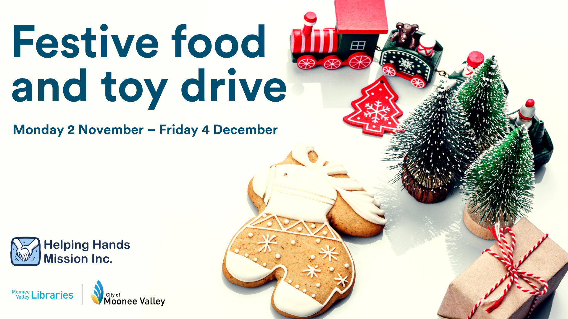 Festive Food & Toy Drive Web Image With Dates